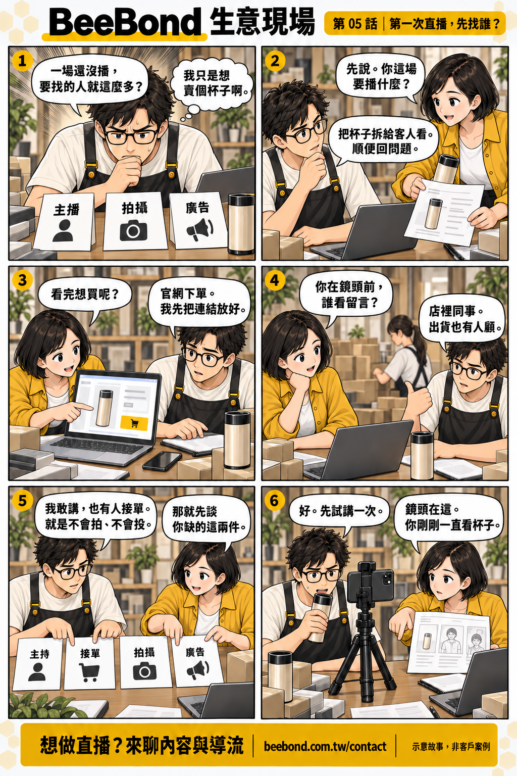 第一次直播，先找誰？｜六格漫畫